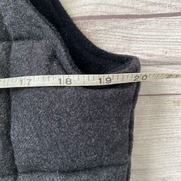 Express women M duck down blend full zip winter vest grey - Picture 9 of 10